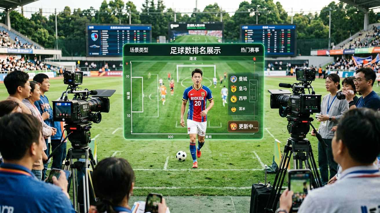 足球数据分析图表与球队排名展示